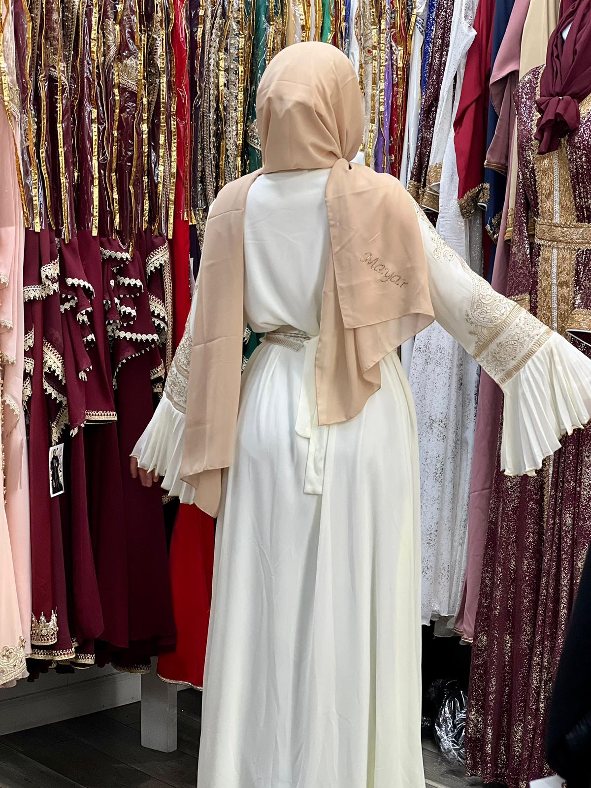 Two piece Kuftan with Gold Stitching – MayarFashion